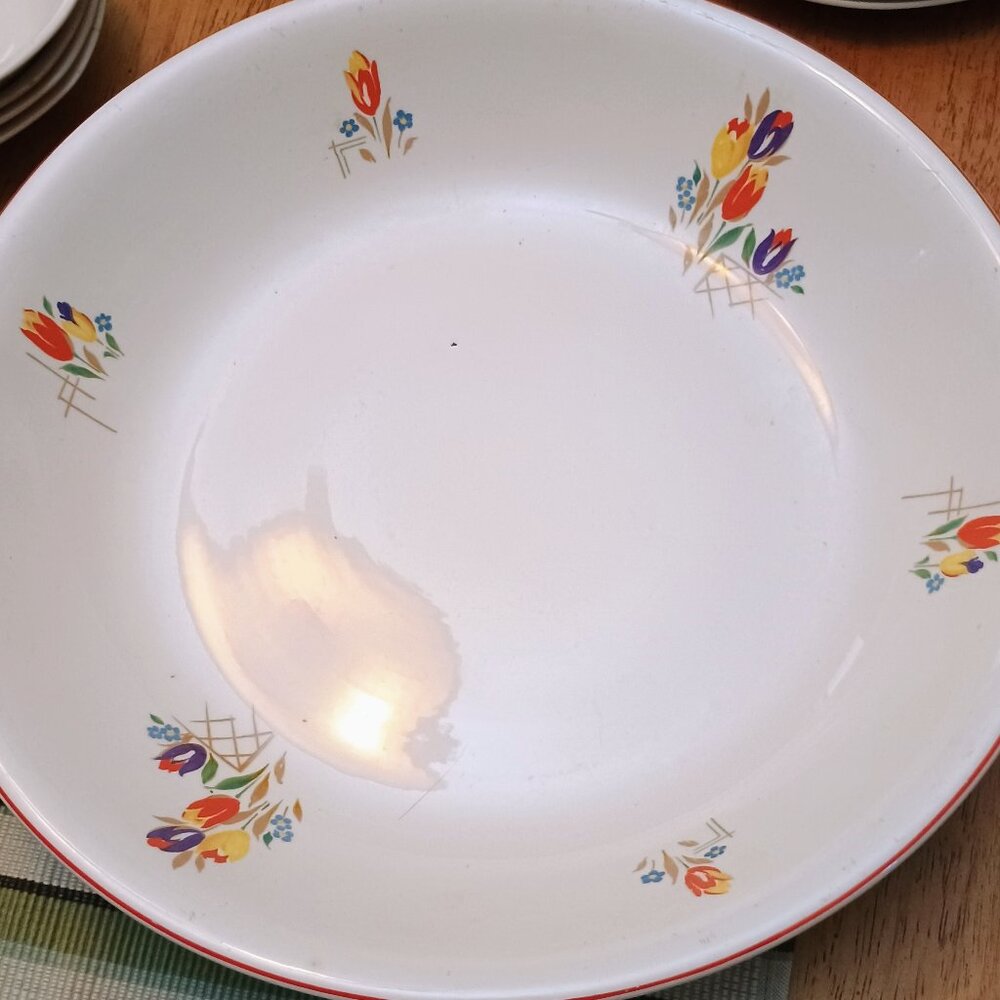 Vintage Extra Large Homer Laughlin Floral Bowl